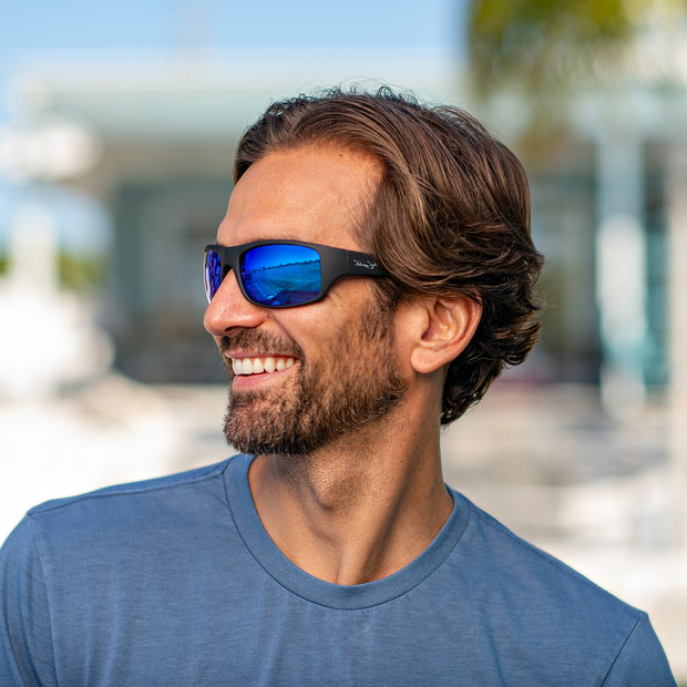 Costa Del Mar Broadbill Blue Mirror Polarized Polycarbonate Men's Sunglasses  BRB 11 OBMP 60 097963811774 - Sunglasses, Broadbill - Jomashop