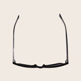 Dunes | Premium Polarized Shiny Black Square Sunglasses