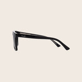 Dunes | Premium Polarized Shiny Black Square Sunglasses