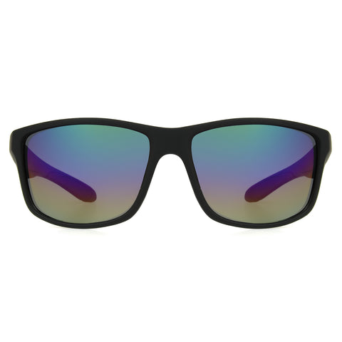 Polarized Matte Black Classic Wrap Sunglasses