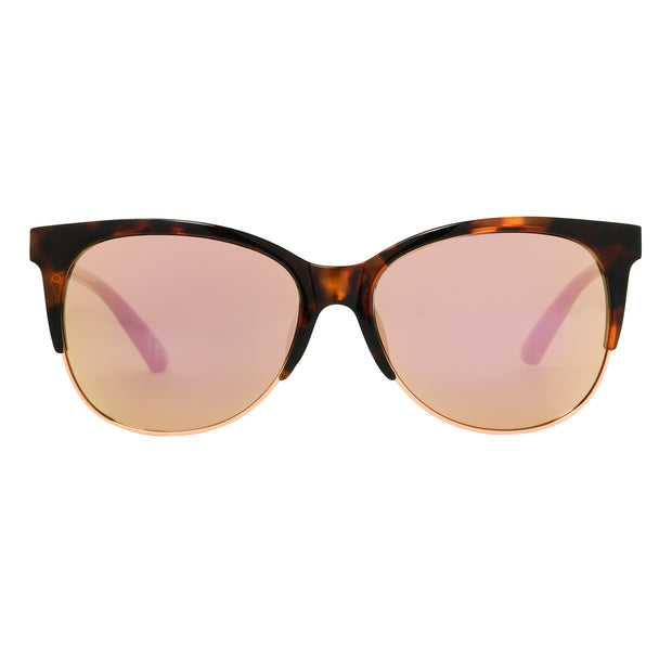 Fashion Tort Pink Mirror Club Sunglasses