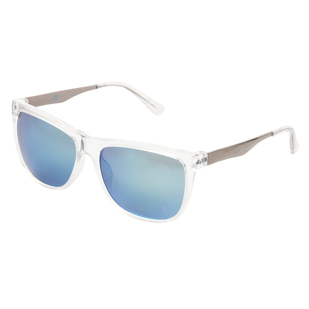 Sport Crystal Clear Blue Mirror Sunglasses