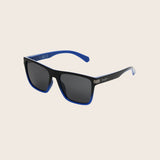 Polarized Black & Blue Square Smoke Sunglasses
