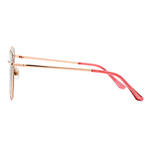 Fashion Rose Gold Metal Square Sunglasses