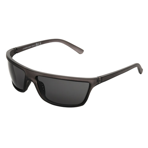 Sport Rubberized Crystal Gray Smoke Sunglasses