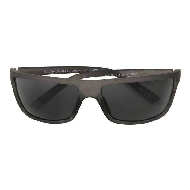 Sport Rubberized Crystal Gray Smoke Sunglasses