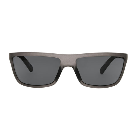 Sport Rubberized Crystal Gray Smoke Sunglasses