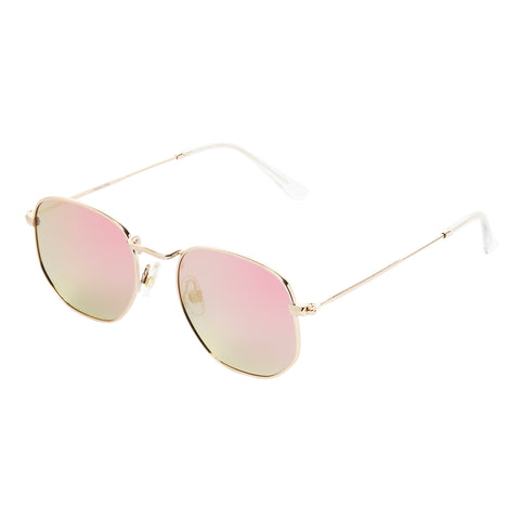 Polarized Rose Gold Pink Mirror Sunglasses