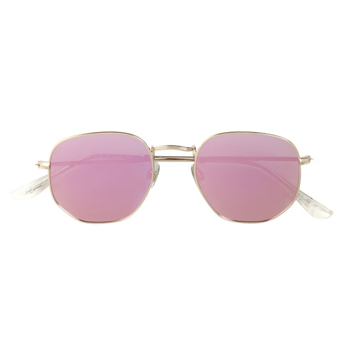 Polarized Rose Gold Pink Mirror Sunglasses