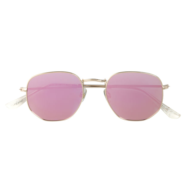 Polarized Rose Gold Pink Mirror Sunglasses