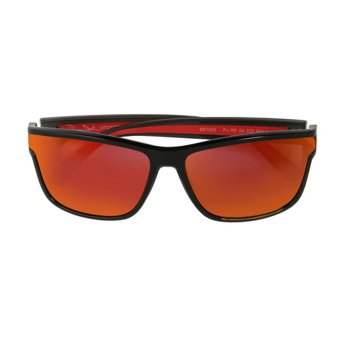 Polarized Digital Black & Red Smoke Sunglasses