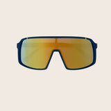 Polarized Digital Blue Shield Wrap Yellow Mirror Sunglasses