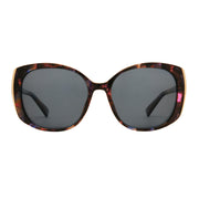 Polarized Multi-Colored Tort Oval Frame Sunglasses