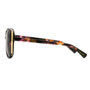 Polarized Multi-Colored Tort Oval Frame Sunglasses