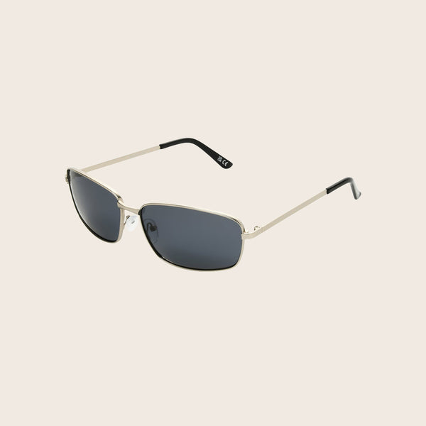 サングラス L FRAME 01 SUNGLASSES IN L WITH POLARIZED LENSES Polarized Silver Metal Small Frame 100% UVA-UVB Lens