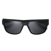 Polarized Classic Matte Black & Green Trim Sunglasses