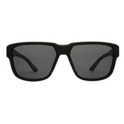 Polarized Classic Matte Black & Green Trim Sunglasses