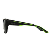 Polarized Classic Matte Black & Green Trim Sunglasses