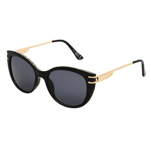 Classic Black & Gold Cat Eye Sunglasses