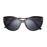 Classic Black & Gold Cat Eye Sunglasses