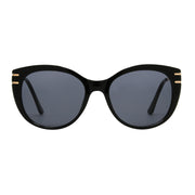 Classic Black & Gold Cat Eye Sunglasses