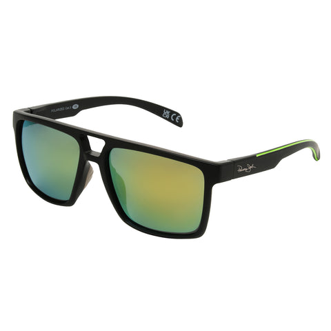 Polarized Classic Matte Black Colored Mirror Sunglasses