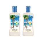 Two bottles of Panama Jack Sunscreen Lotion with SPF 30 and SPF 15 on a white background.