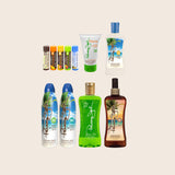 Collection of Panama Jack sunscreen and skincare products on a white background