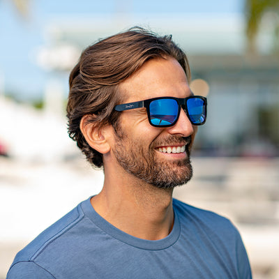 KUGUAOK Lightweight Polarized Matte Black Sunglasses For Men, 2-Pack