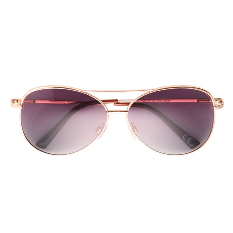 Polarized Rose Gold Metal Sunglasses