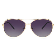 Polarized Rose Gold Metal Sunglasses