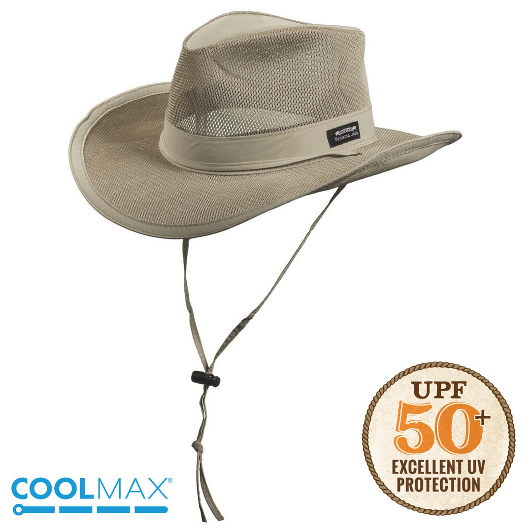 Seven Seas Mesh Safari UPF 50 Packable Sun Hat Panama Jack
