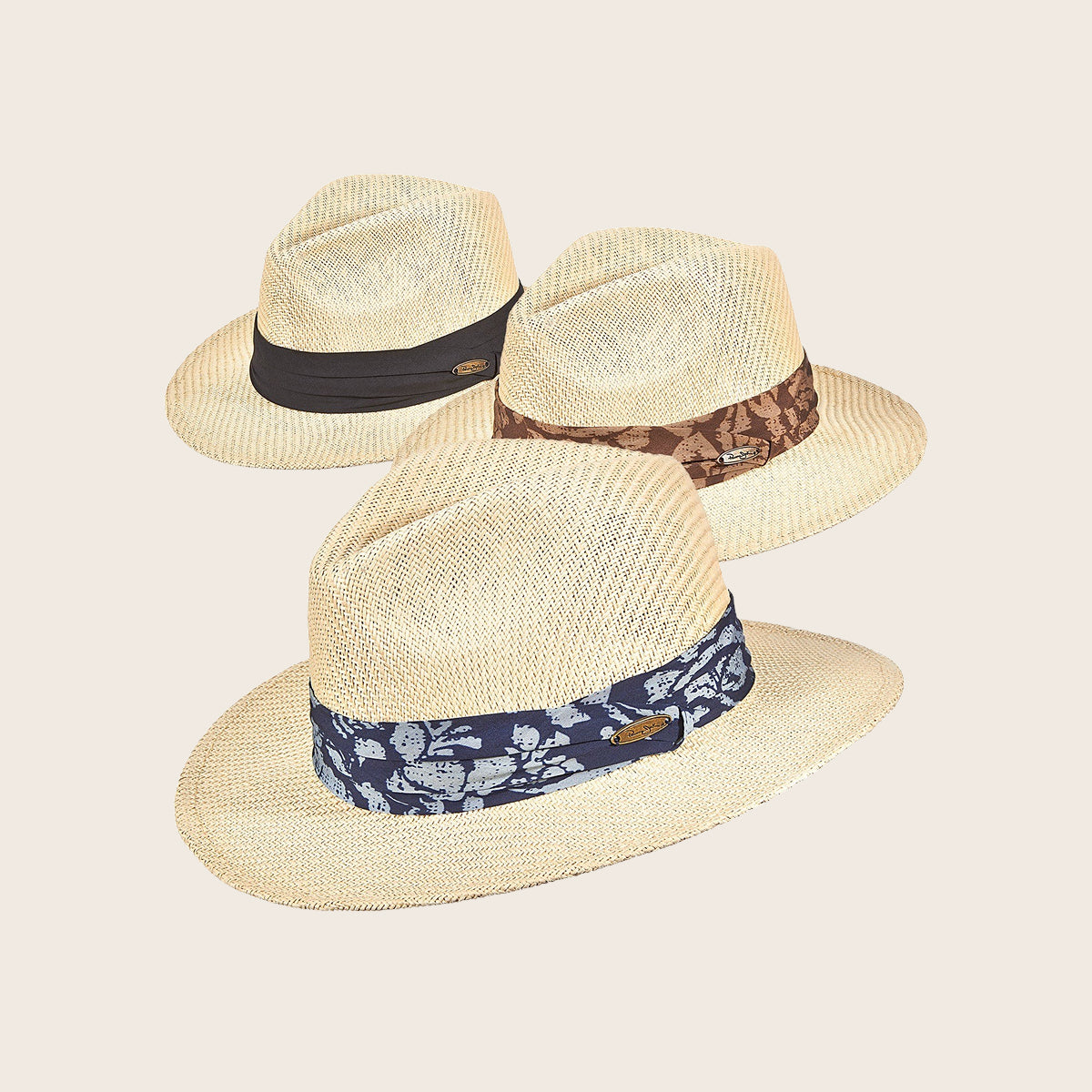 Shapeable Panama Jack Straw Hats Hats For Men Panama Jack Safari Straw Hat Matte Toyo W/3