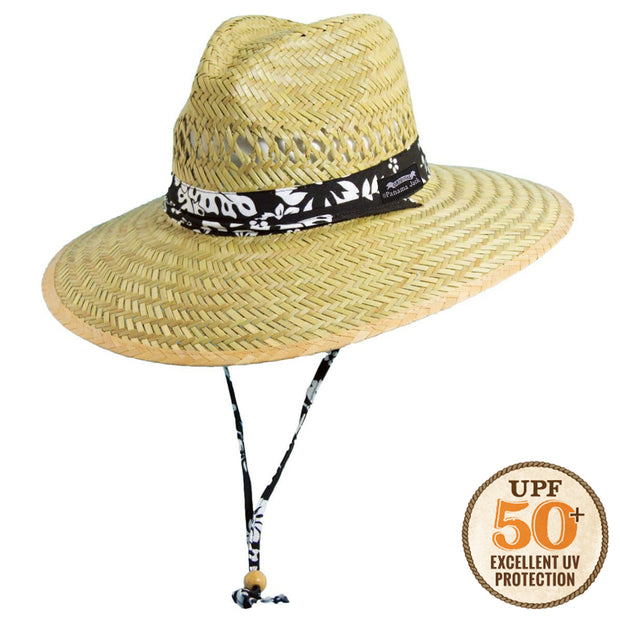 Panama Jack Safari Straw Hat - Lightweight, 3 Big Brim, Inner Elastic Sweatband, 3-Pleat Ribbon Hat Band (Brown, Small/Medium)