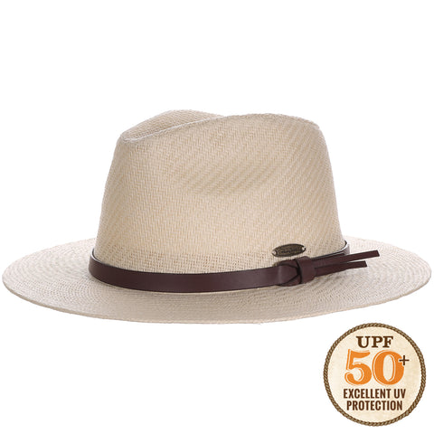 Vegan Leather Band Matte Toyo Safari Hat