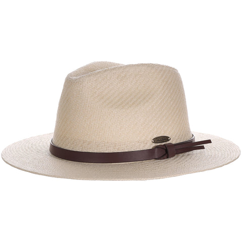 Vegan Leather Band Matte Toyo Safari Hat