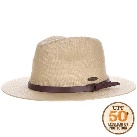 Vegan Leather Band Matte Toyo Safari Hat