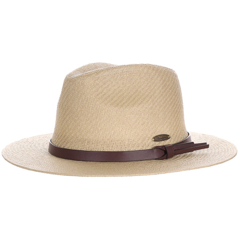 Vegan Leather Band Matte Toyo Safari Hat