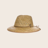 Floral Underbrim Deluxe Rush Straw Lifeguard Hat