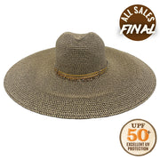 Premium Metallic Gold Paper Braid Straw Hat - All Sales Final
