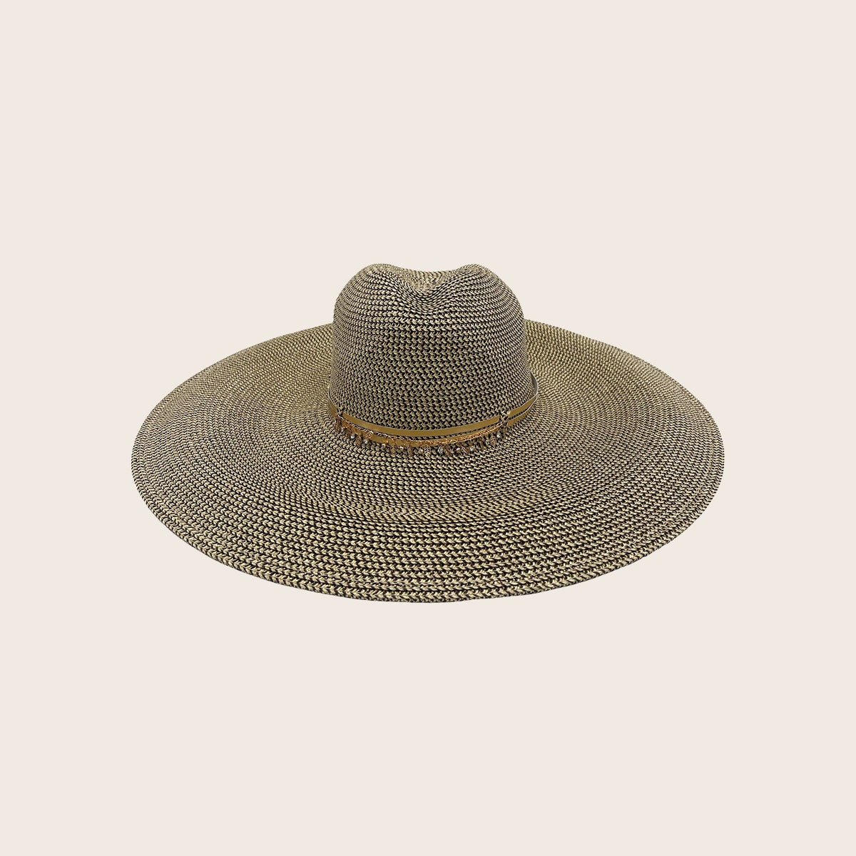 Premium Metallic Gold Paper Braid Straw Hat - All Sales Final