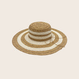 Ivory Two-Tone Paper Braid Straw Hat - All Sales Final