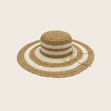 Ivory Two-Tone Paper Braid Straw Hat - All Sales Final