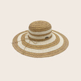 Ivory Two-Tone Paper Braid Straw Hat - All Sales Final