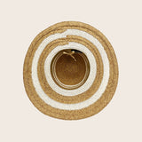 Ivory Two-Tone Paper Braid Straw Hat - All Sales Final