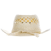 Kids Packable Handwoven Straw Western Sun Hat