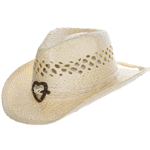 Kids Packable Handwoven Straw Western Sun Hat