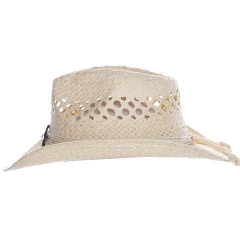 Kids Packable Handwoven Straw Western Sun Hat