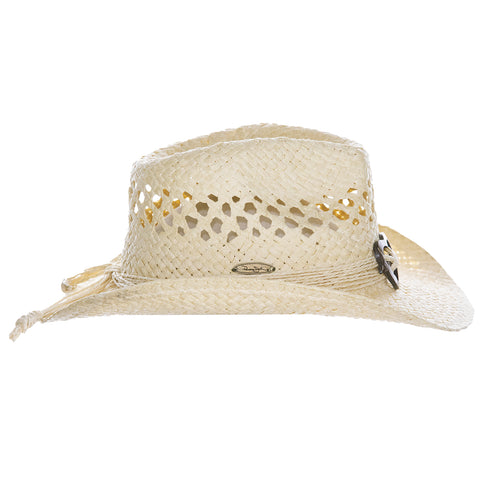 Kids Packable Handwoven Straw Western Sun Hat