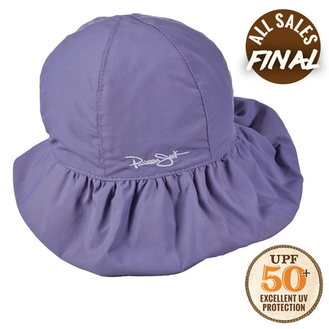 Kids Ruffled Microfiber Beach Hat - All Sales Final